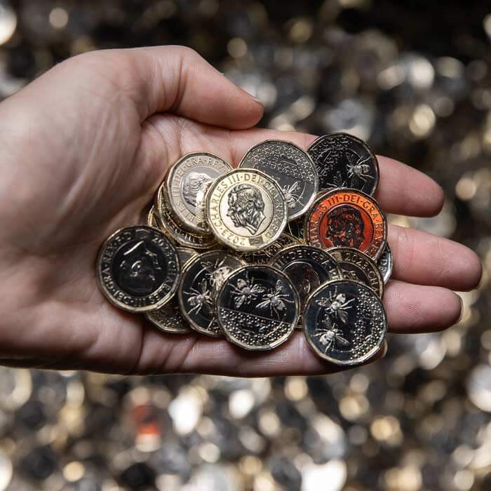 The Royal Mint begins production of new £1 coin featuring British Bees