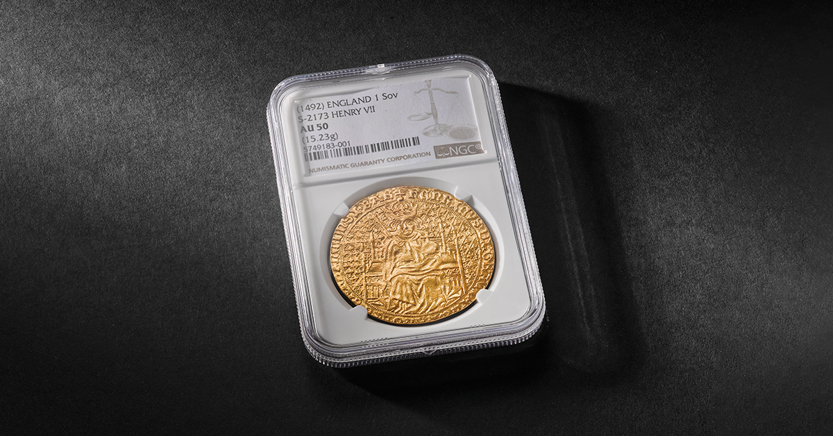 Slabbed Henry VII sovereign for Royal Mint Auction February 2021.jpg