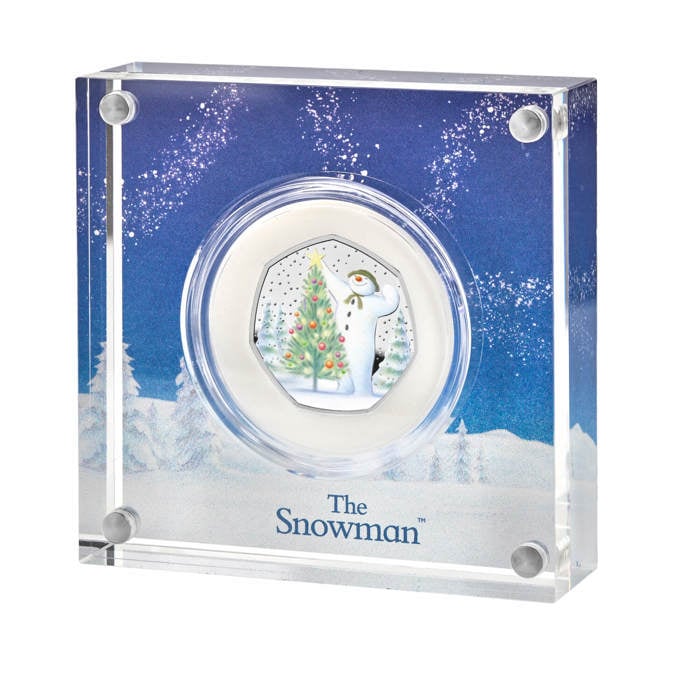 The Snowman 2024 UK 50p Silver Proof Colour Coin 