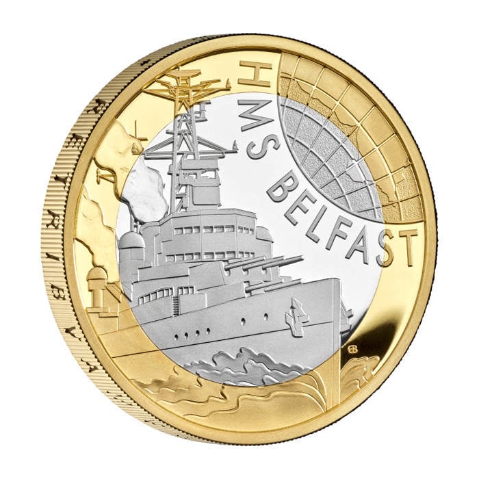 HMS Belfast 2025 UK £2 Silver Proof Coin