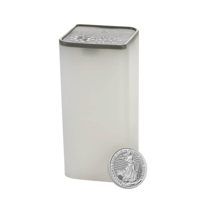 Britannia 2025 1/2 oz Silver Bullion Twenty Five Coin Tube