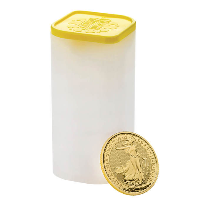 Britannia 2025 1/4oz Gold Bullion Ten-Coin Tube