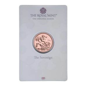The Sovereign 2021 Gold Bullion Coin in Blister
