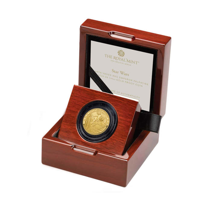 Star Wars Darth Vader and Emperor Palpatine 2023 UK 1/4oz Gold Proof Coin