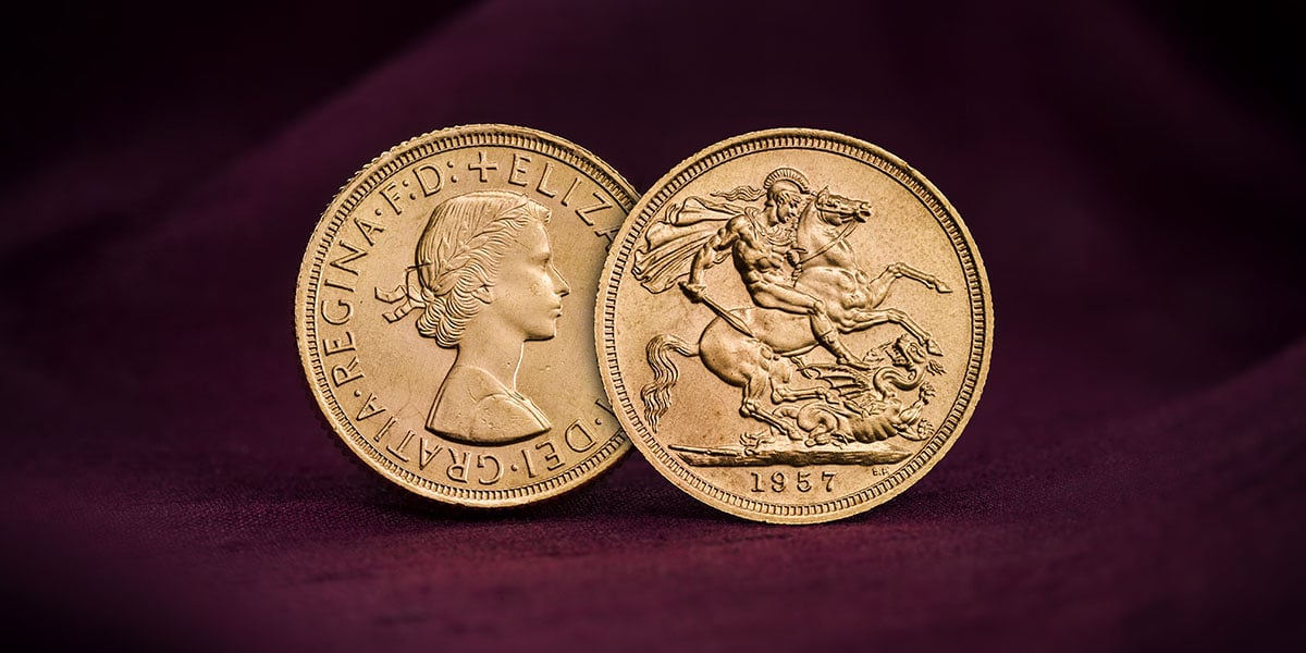 1957 Elizabeth II Gold Sovereign Coin