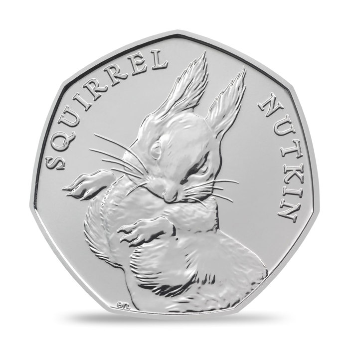 Squirrel Nutkin 2016 UK 50p Brilliant Uncirculated Coin